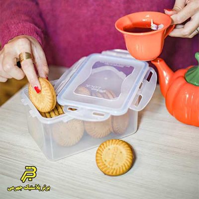 ظرف فریزری مستطیل ۱۵۰۰ میلی لیتر تکسا