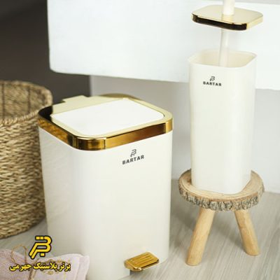 سطل دوجداره و فرچه طلایی (دو حالته)