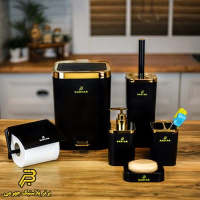 ست سرویس بهداشتی 6 تکه طلائی لیدوما (دو حالته)